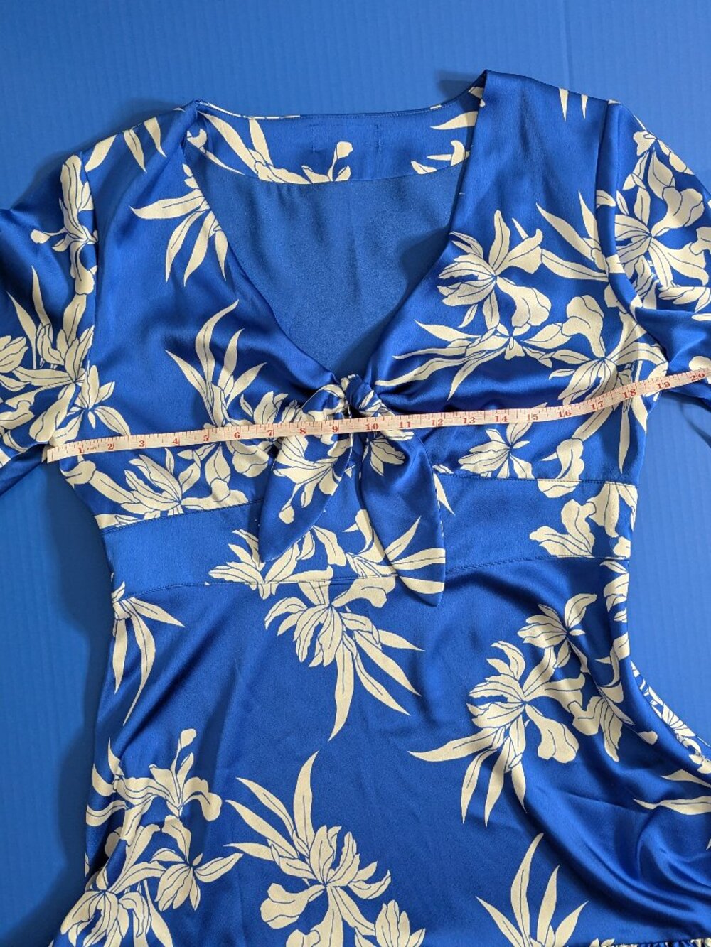 ALEXIS x Target Blue Floral Tie-Front High-Low Dress Size M - Picture 6 of 16